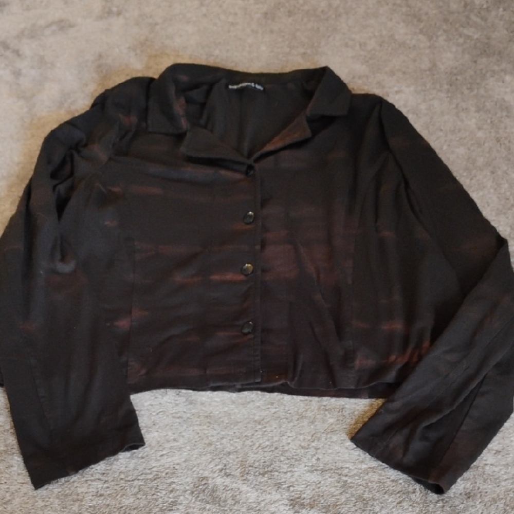 Snapdragon And Twig Pablo Cropped Jacket Barcelona Bleach Striped